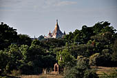 Bagan Myanmar. Cluster of red brick temples near Min myaw yaza  